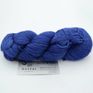 Пряжа Gazzal Wool Star Princess Blue 3828 синий