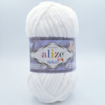 Пряжа Alize Velluto 55 білий