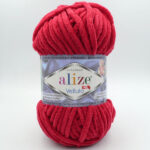 Пряжа Alize Velluto 56 красный
