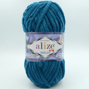 Пряжа Alize Velluto 646 петроль