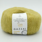 Пряжа Gazzal Super Kid Mohair 64405 гірчично-оливковий