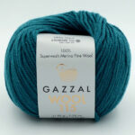 Пряжа Gazzal Wool 115 темно-зеленый 3328