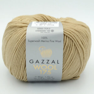 Пряжа Gazzal Wool 175 бежевий 307