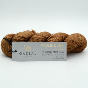 Пряжа Gazzal Wool Silk Pumpkin Spice 11145 коричневий