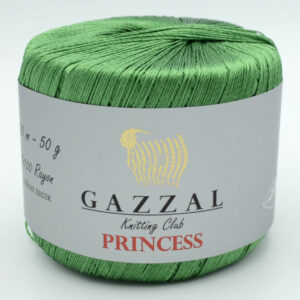 Пряжа Gazzal PRINCESS зеленый 3012
