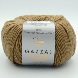 Пряжа Gazzal Wool 175 оливково-бежевий 308