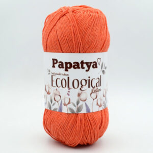 Пряжа Papatya Ecological Cotton 702 оранжево-коралловый