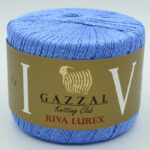 Пряжа летняя вискоза Gazzal Riva Lurex 2004 голубой
