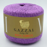 Пряжа літня віскоза Gazzal Riva Lurex 2008 фіолетовий