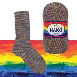 Пряжа Nako Boho 87727 Rainbow