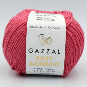 Пряжа Gazzal Baby Bamboo 95212 розово-коралловый