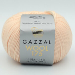 Пряжа Gazzal Wool 175 світло-персиковий 341