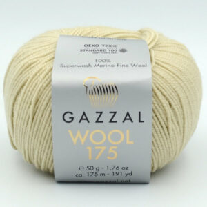 Пряжа Gazzal Wool 175 оливково-бежевий 344