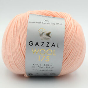 Пряжа Gazzal Wool 175 персиковий 348