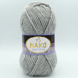 Пряжа Nako Sport Wool 195 світло-сірий