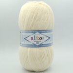 Пряжа Alize Lanagold 800 молочний 62