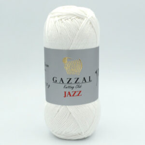 Пряжа 100% віскоза Gazzal Jazz 637 білий