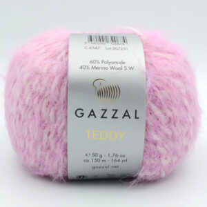 Пряжа Gazzal Teddy 6547 рожевий