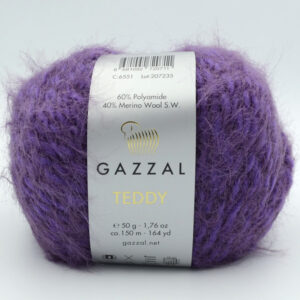 Пряжа Gazzal Teddy 6551 фіолетовий