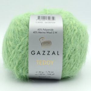 Пряжа Gazzal Teddy 6555 м’ятно-зелений