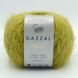 Пряжа Gazzal Teddy 6556 жовто-оливковий