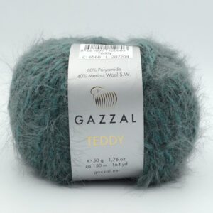 Пряжа Gazzal Teddy 6560 сіро-зелений