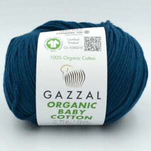 Пряжа Gazzal Organic Baby Cotton 437 петроль