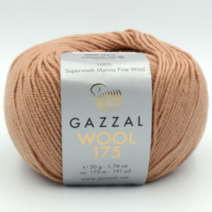 Пряжа Gazzal Wool 175 світло-коричневий 306