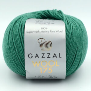 Пряжа Gazzal Wool 175 зелений 319