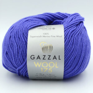 Пряжа Gazzal Wool 175 синій 336