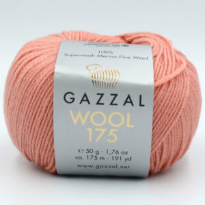 Пряжа Gazzal Wool 175 карамельно-персиковий 346
