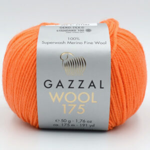 Пряжа Gazzal Wool 175 помаранчевий 354