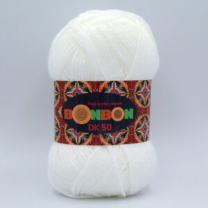 Пряжа Nako Bonbon DK 50 білий 98200