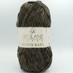 Пряжа Wolans Bunny Baby 100-74 графітово-коричневий
