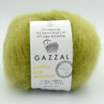 Пряжа Gazzal Super Kid Mohair 64422 оливковий