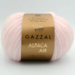 Пряжа Gazzal Alpaca Air 82 біло-рожевий