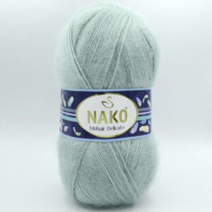 Пряжа Nako Mohair Delicate 10023 м’ятно-сірий