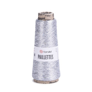 Пряжа YarnArt Paillettes 8001 срібло