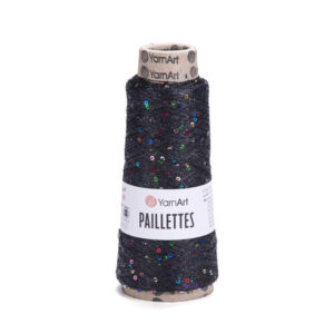 Пряжа YarnArt Paillettes 8010 чорний