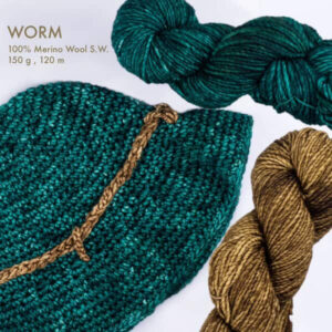 Пряжа Gazzal Worm 3871 бордо
