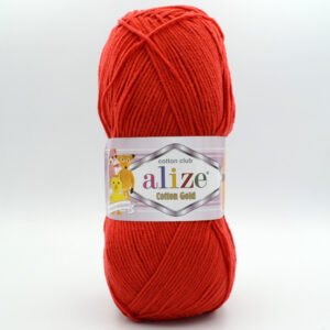 Пряжа Alize Cotton Gold 56 червоний