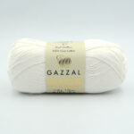 Пряжа Gazzal Giza Matte 125 молочный 5551