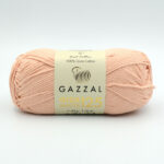 Пряжа Gazzal Giza Matte 125 персиковий 5553
