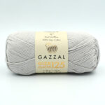 Пряжа Gazzal Giza Matte 125 светло-серый 5556