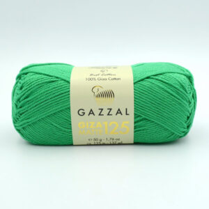 Пряжа Gazzal Giza Matte 125 ярко-зеленый 5560