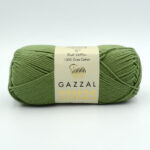 Пряжа Gazzal Giza Matte 125 зеленый 5562