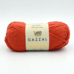 Пряжа Gazzal Giza Matte 125 красный 5566