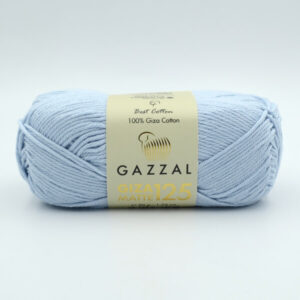 Пряжа Gazzal Giza Matte 125 голубой 5574