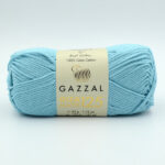Пряжа Gazzal Giza Matte 125 блакитна бірюза 5580