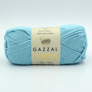Пряжа Gazzal Giza Matte 125 голубая бирюза 5580